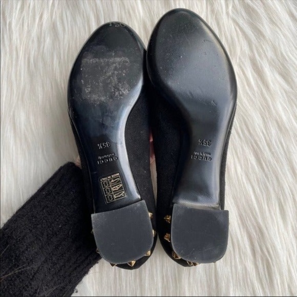 NEW Gucci Studded Suede Flats - Picture 6 of 11